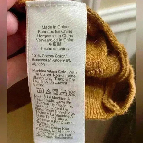 J. Crew Lightweight Men’s Cotton Sweater Size Large in Camel Brown - Picture 3 of 4